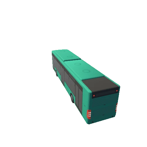 Bus Low Poly_cyan